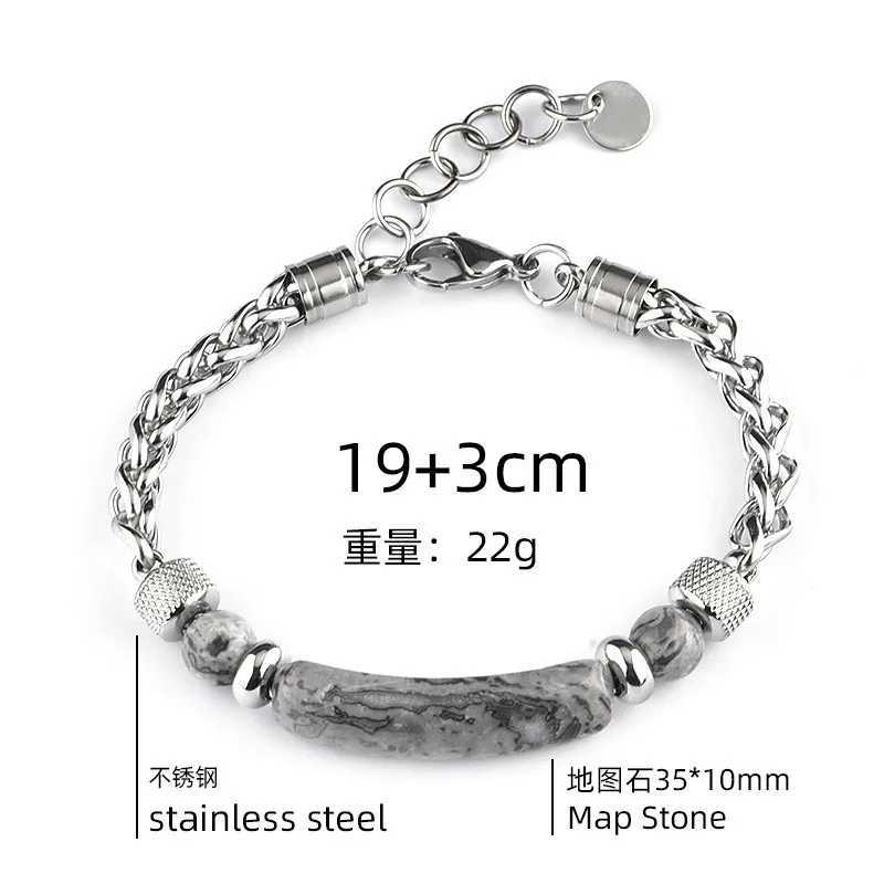 3 Colors Stainless Steel Cuban Chain Bracelet Men Adjustable Unfading Tiger Eyes Obsidian Stone Braslet Cool Riding Accessories J251125