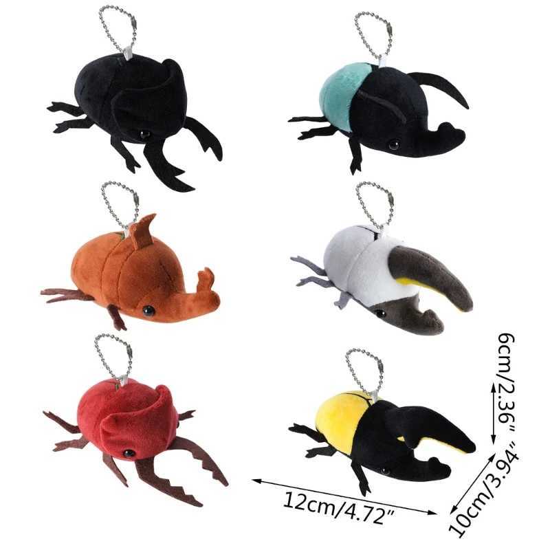 Plush Insect Toy for Carkey Pendant Beetle-Doll Insect Plush Pendant Cartoon Keychain Children Backpack OrnamentXJ251125