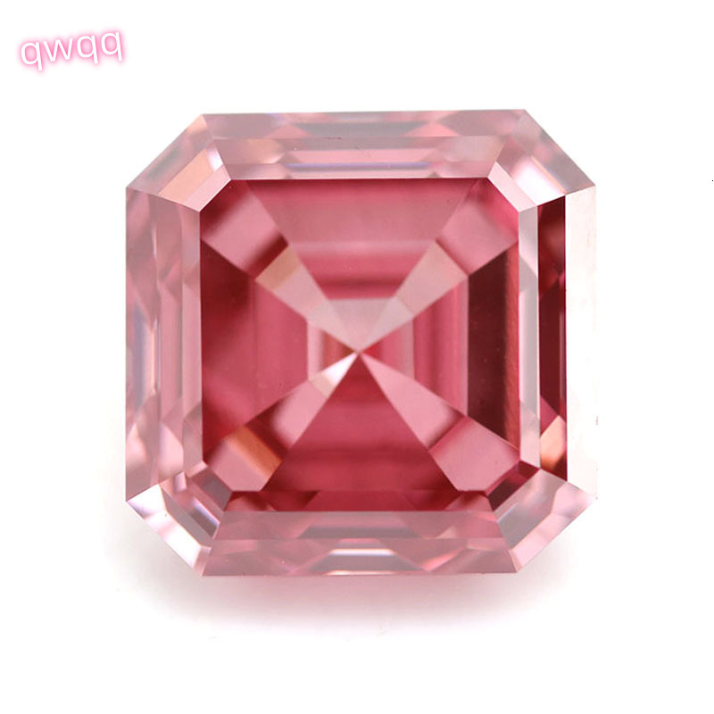 Asscher Cut 4.03carat Hpht Cvd Fancy Pink Lab Grown Loose Diamonds Synthetic Diamond Factory Wholesale