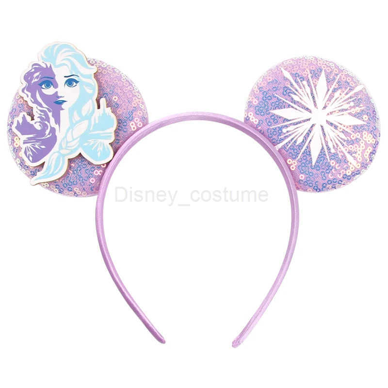 Disney 2024 Latest 3.3 Mickey Mouse Ear Headbands Bow free Boys Christmas Headbands Girls Holiday Role Playing DIY Hair Accessories X250425