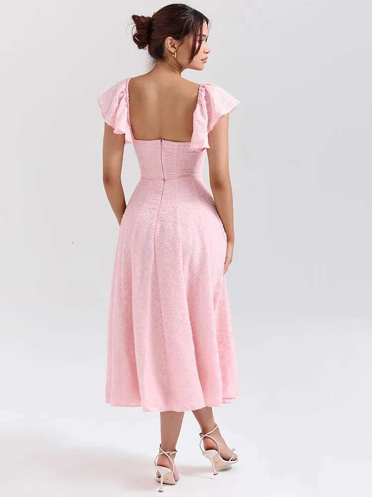 Dongdumaoyi Townlike Floral Waist Wrap A Line Dress Women Maxi Long Off Shoulder Summer Backless Nightclub Sexy Party Dresses