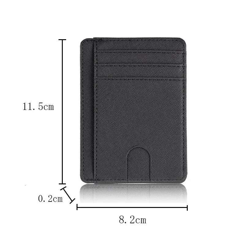 RFID Blocking Business Cover For Case Super Thin Men Leather Credit Holder Card Travel Minimalist Wallet