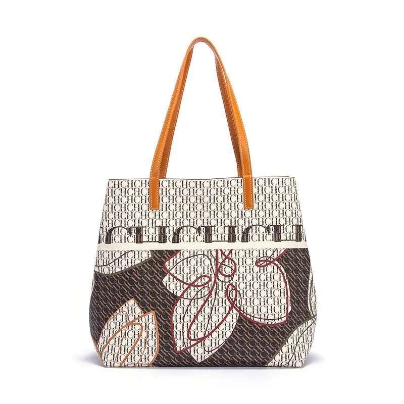 CHCH Women's Tote 2025 Brand Printed Large Capacity Handbag Mom Shoulder Shopping Bag
