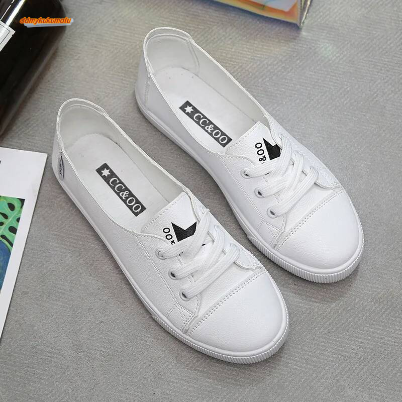 New Light -mouth White Female Cloth leisure Korean Women Flat Shoes Ladies Shoe Soft Breathable Zapatos Para Mujeres ddmykukumalu