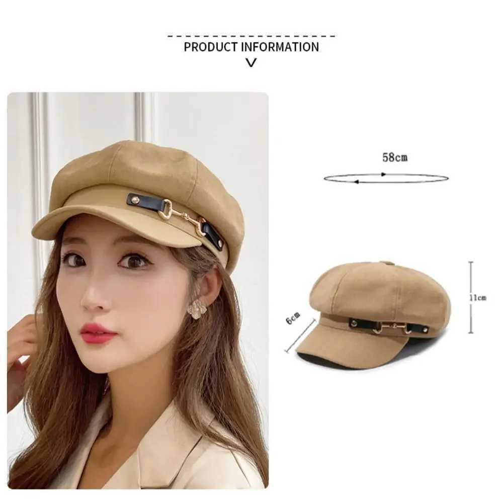 Womens Adjustable Vintage Beret Hat Fashion Autumn Winter Woolen Newsboy Paperboy Soft Octagonal Cap Stylish Trendy Headwear J251125