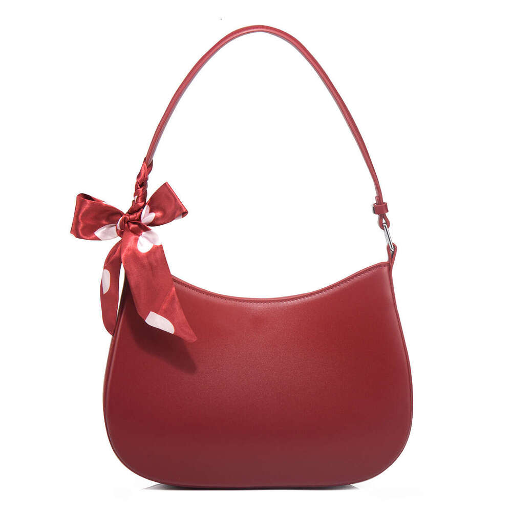 High End Red Commuting Single Shoulder Women S New Niche Bridal Wedding Large Capacity Armpit Bag