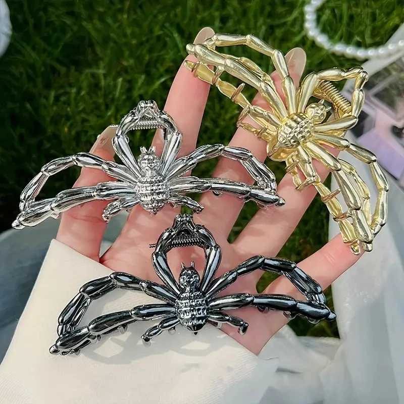 1 Spider Hair Clip Black Spider Claw Clip Large Metal Hair Clip Female Halloween Hair ClipT250425