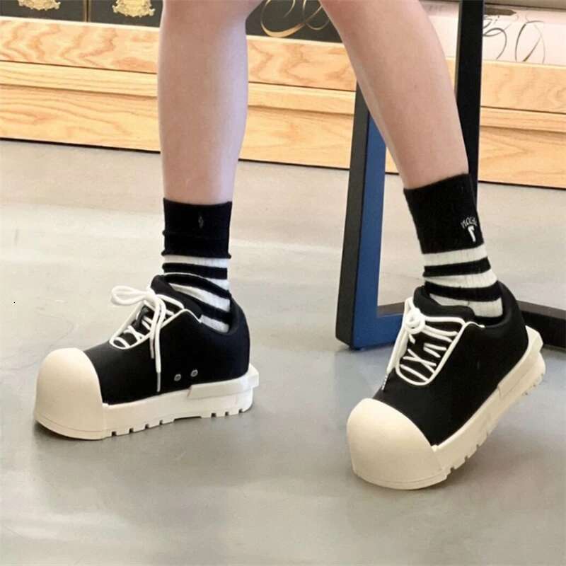 New Thick Bottom Platform Ankle Boots Fashion All Match Large Size Uinsex Casual Increasing Runway Sneakers High Top Shoes