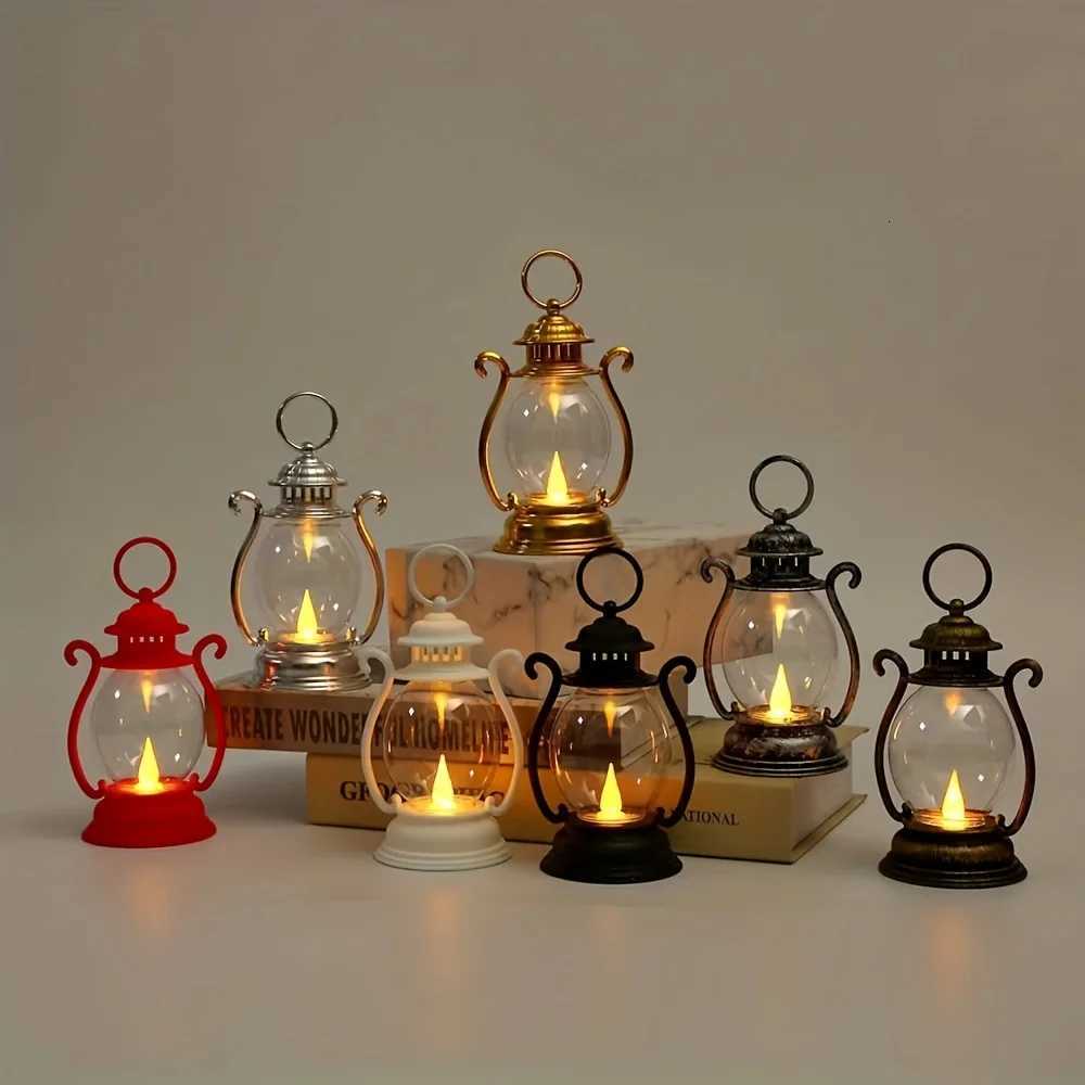 Ramadan Decoration Plastic Barn Lantern Led Lights Ramadan Kareem Decor Eid Mubarak Gift Al-Fitr Eid Festival Party SuppliesM251125