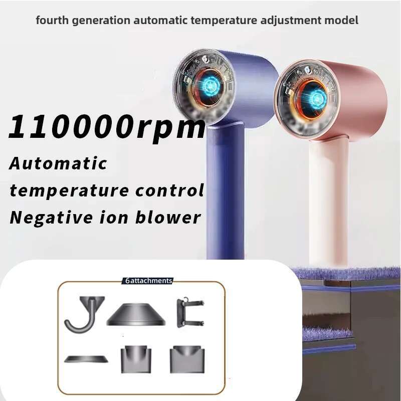 2025 New 1600W Professional Super Negative Ion high-speed Dryer 220V Temperature Leafless Hair dryers Quick Home Appliances
