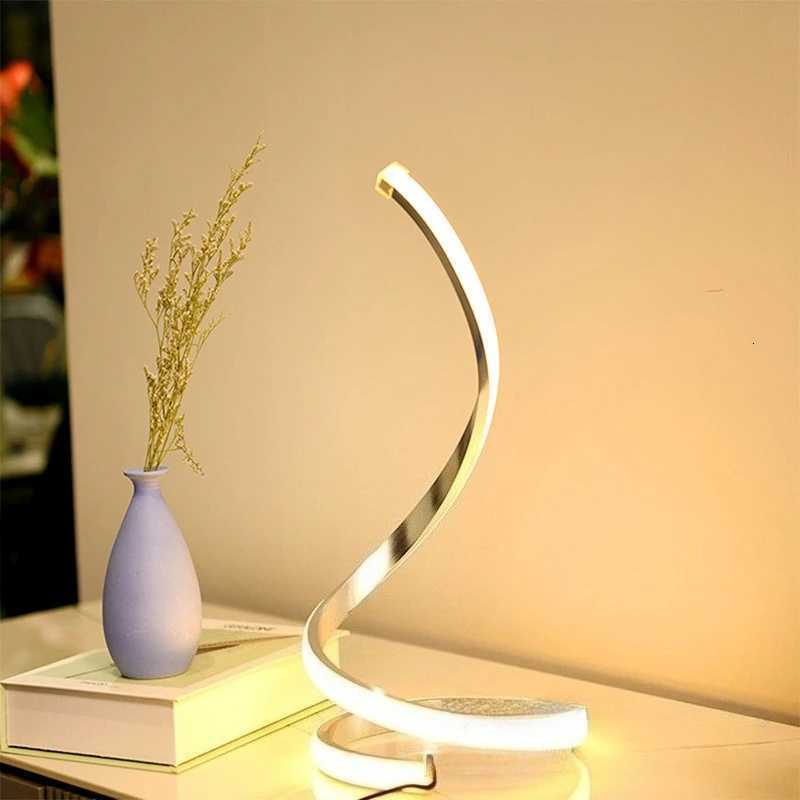 Modern Led Table Lamps Art Acrylic Metal Reading Desk Lamps Bedroom Bedside Living Room Study Decorative US/EU Night LightsM251125