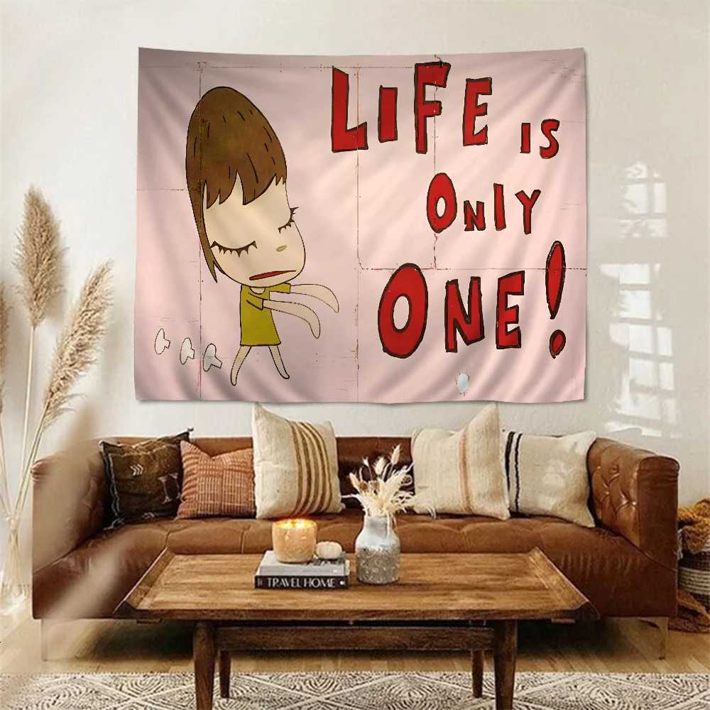 Yoshitomo Nara Anime Tapestry Art Science Fiction Room Home Decor Wall Art DecorM251125
