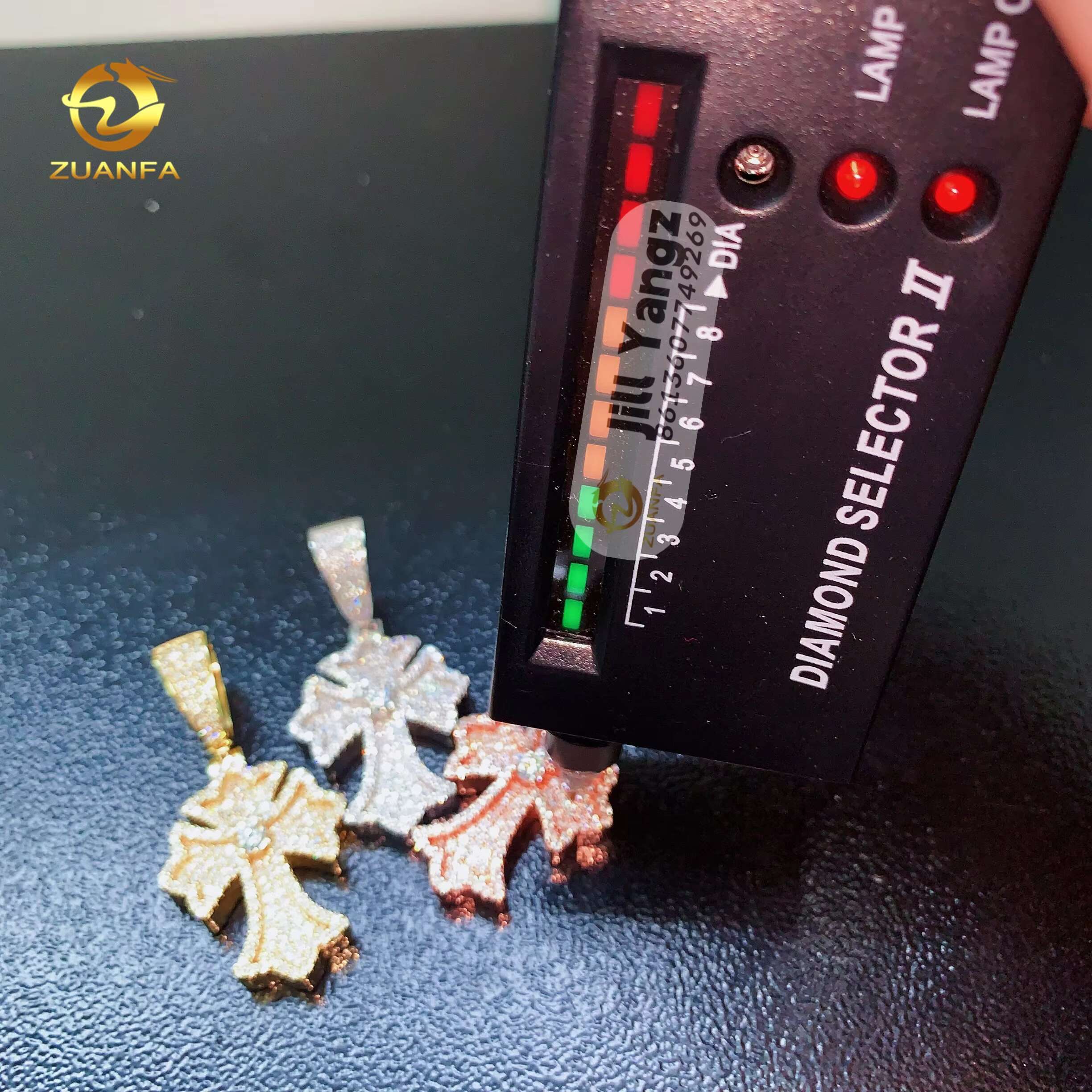 Ready to Ship Cross Pendants GRA Certificate Moissanite Iced Out Custom Hip Hop Pendant Religious Jewelry Mossanite Pendant