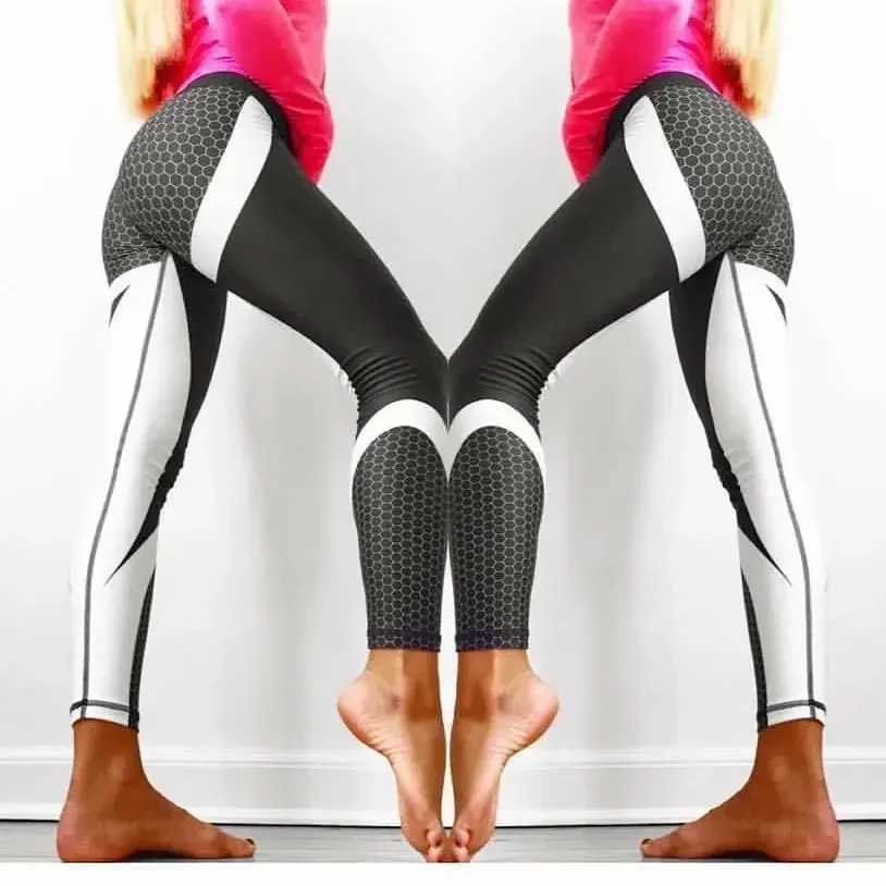 Printed yoga pants for women push ups professional running fitness gym exercise legs tight fitting Trouser pencil legsC250425