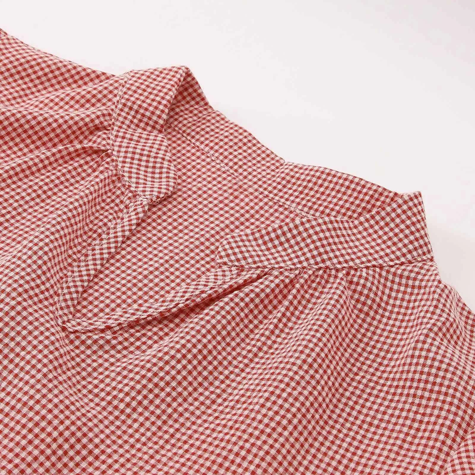 Dongdumaoyi Vintage Summer Plaid Dress Lantern Sleeve Mid Calf Beach Bohemian Women S Sundress Casual Vestidos Oversized