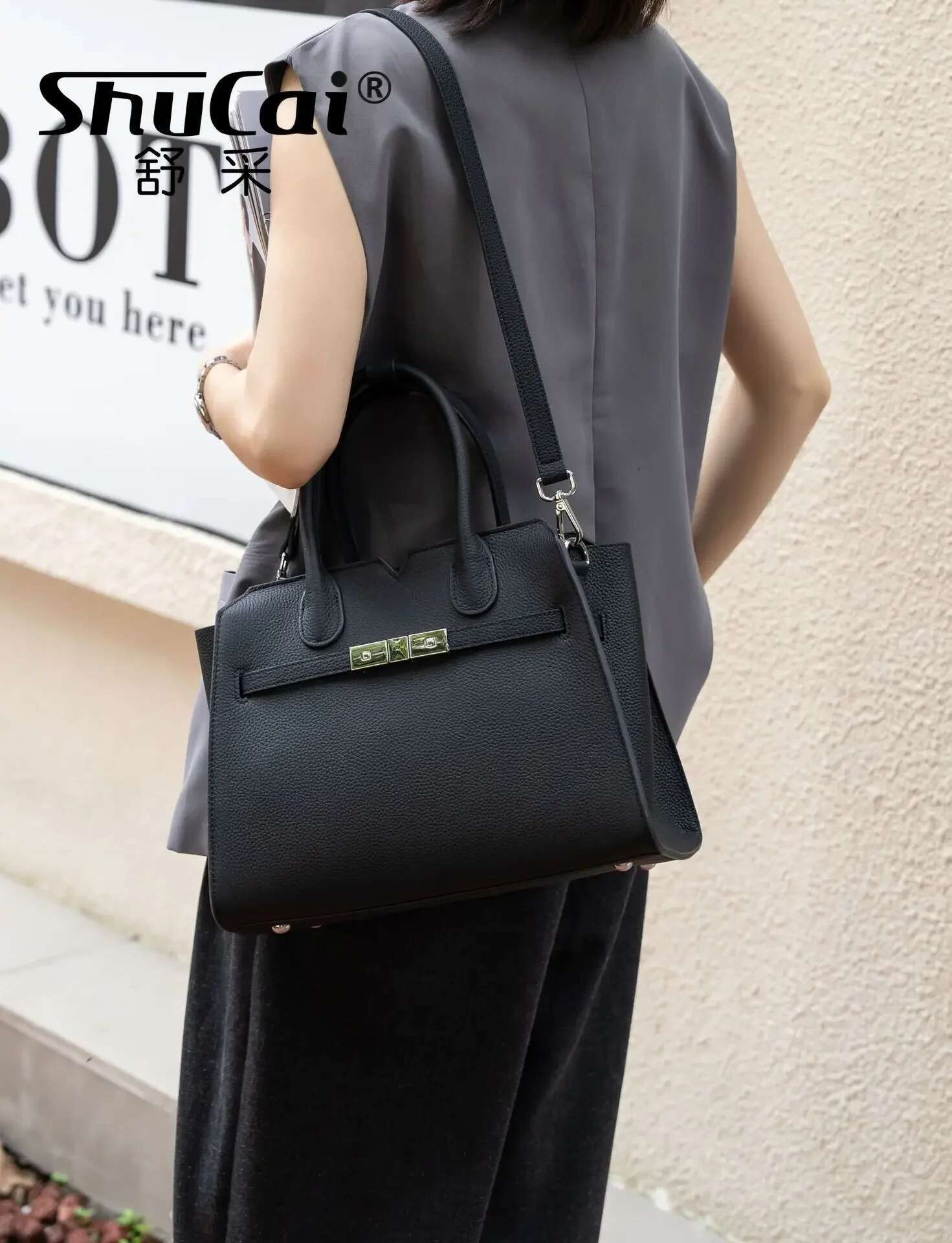Genuine Leather Shoulder Crossbody Women High Quality Large Capacity Handbag Female Designer Ladies Big Wings Bag