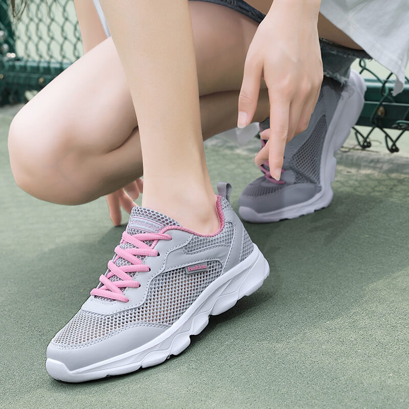 Summer New Sports Large Mesh Hollow Casual Korean Lace Up Versatile Women S Shoes Ddmysaturn