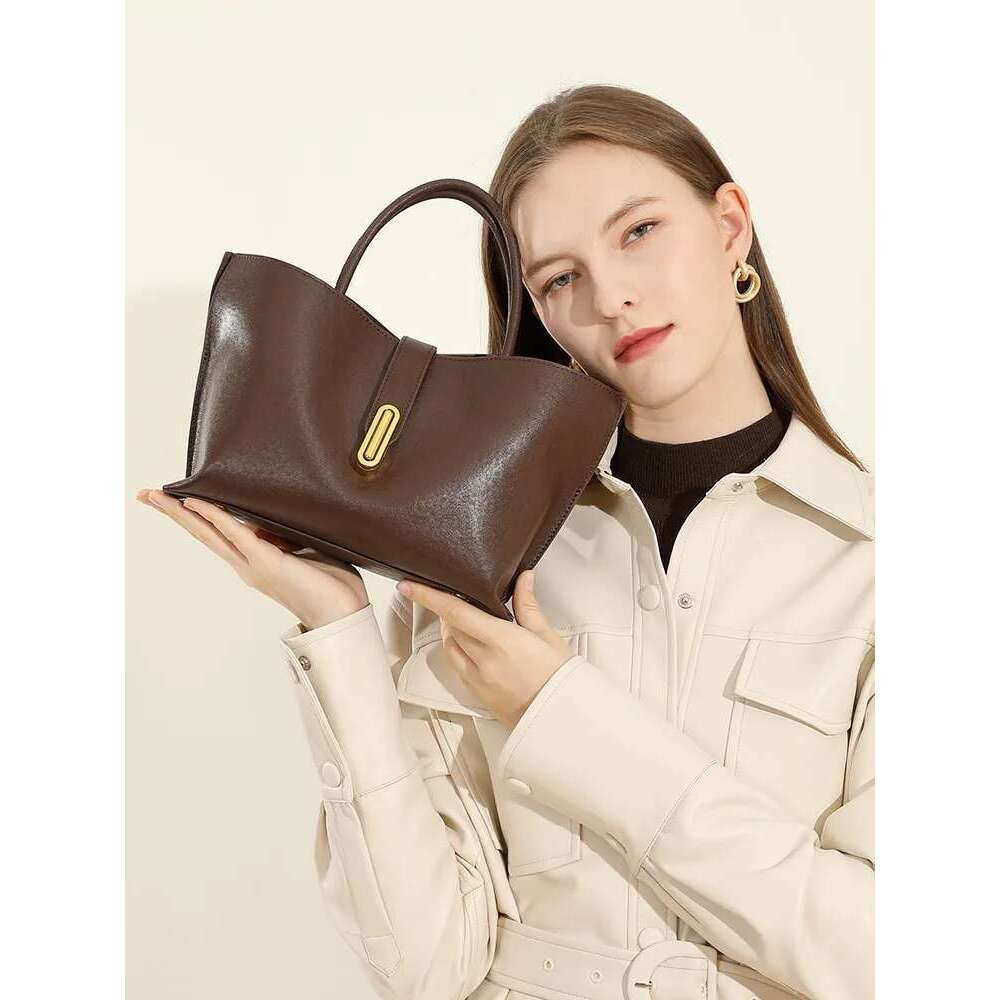 Designer Bag YANATARI Cowhide Genuine Leather Handbags Women Vintage Shoulder Female Bucket Bag High Quality 2025 Crossbody Bag