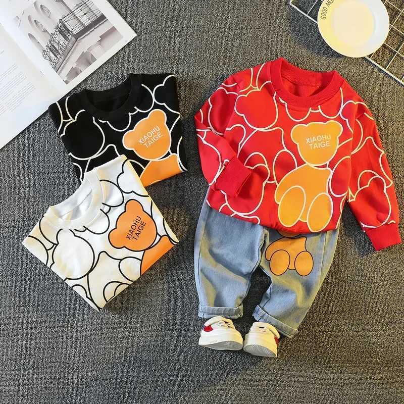 Clothing Sets Baby Boy Fall Clothes 9 to 12 Months New Childrens Cartoon Long Sleeve T-shirts Tops and Pants Outfits Toddler Boys Clothing Set R250424