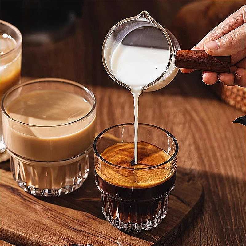 155ml/250ml/316ml Vintage American Coffee Mug Latte Mocha Coffee Cups Heat-resistant Drinking Glasses Transparent Cappuccino Cup Y251125