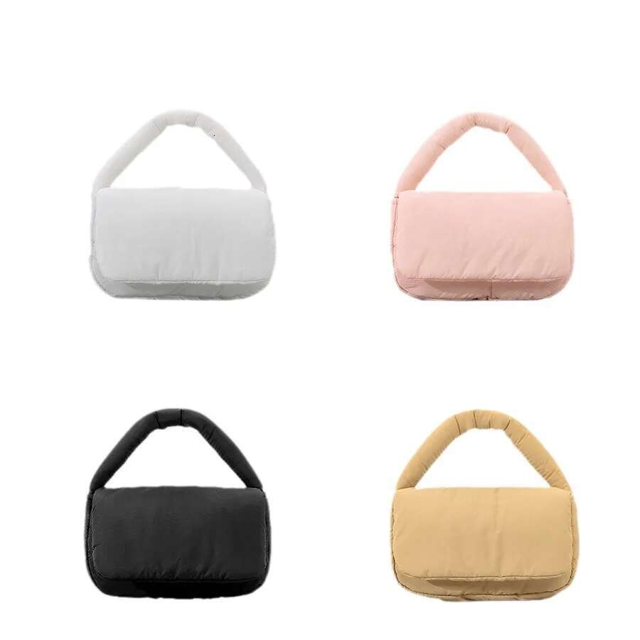 Designer Bag 2025 Casual Padded Women Handbags Small Puffer Nylon Down Cotton Chains Shoulder Crossbody Bag Mini Female Flap Purses Luxury Bag