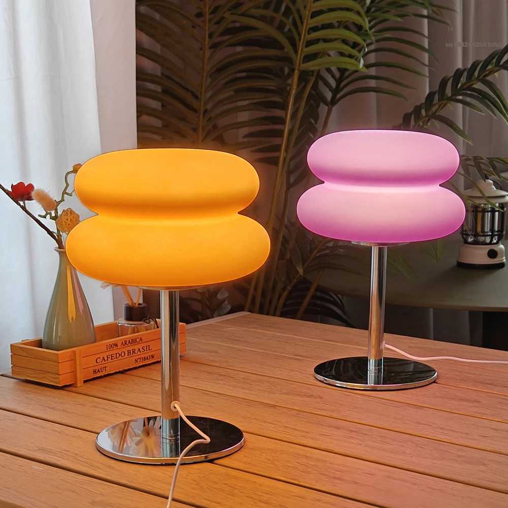 Lamp bedside table plastic lampshade LED lamps mushroom table lamp USB Plug 9-level brightness dimming ambient lightNot glassM251125