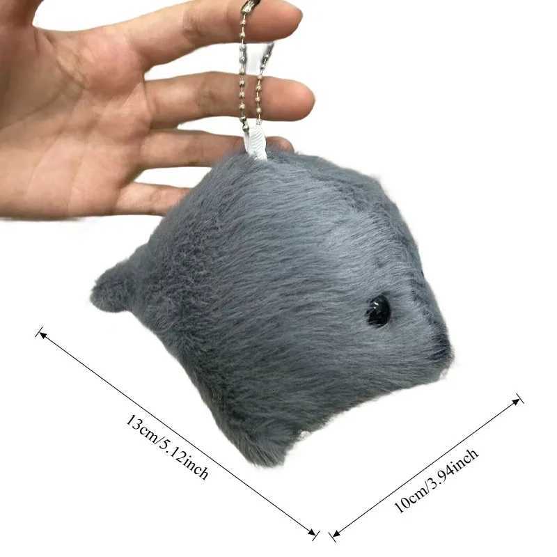 Soft Grey Seal Plush Keychain White Seal Plushies Animal Pendant Fashion Stuffed Doll Keyring Car Key Accessories Car OrnamentsXJ251125