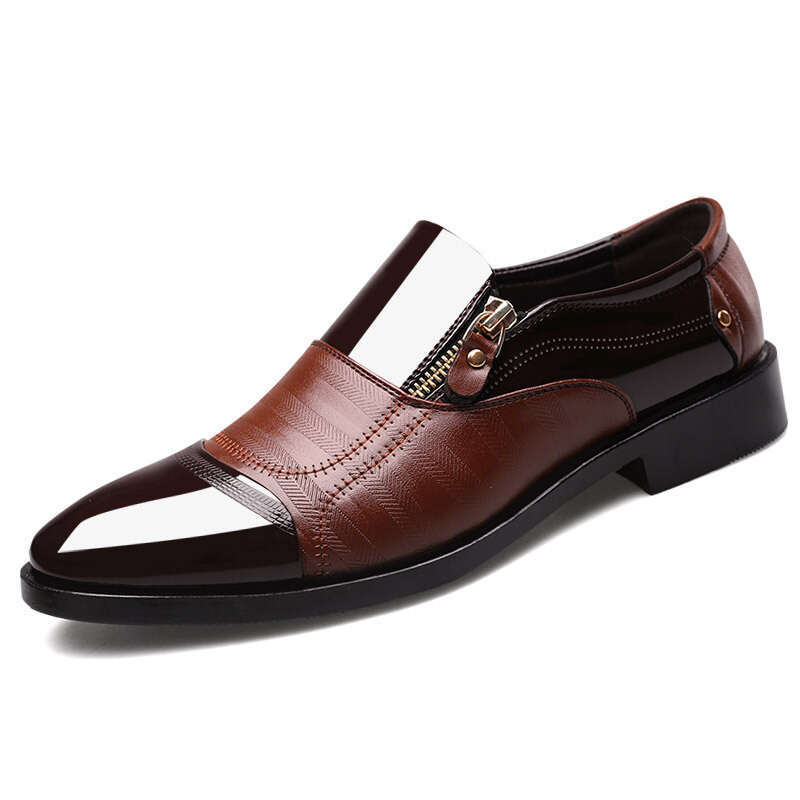 New Large Business Dress Leather Pointed Men's Step on Casual Lazy Shoes