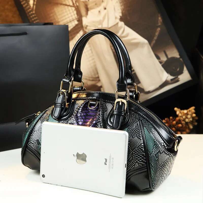 Spring patent leather embroidered printed handbag dumpling banquet dress large-capacity one-shoulder cross-body women's bag