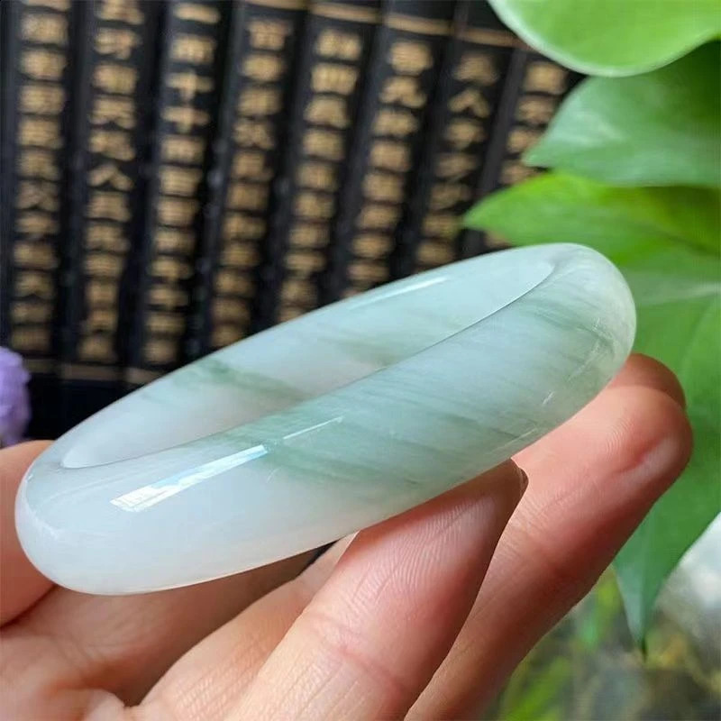 Tianshan Cui Bracelet Duocui Chinese-style Positive Circle Natural Floating Jade Fashionable and Versatile Womens Models 250424