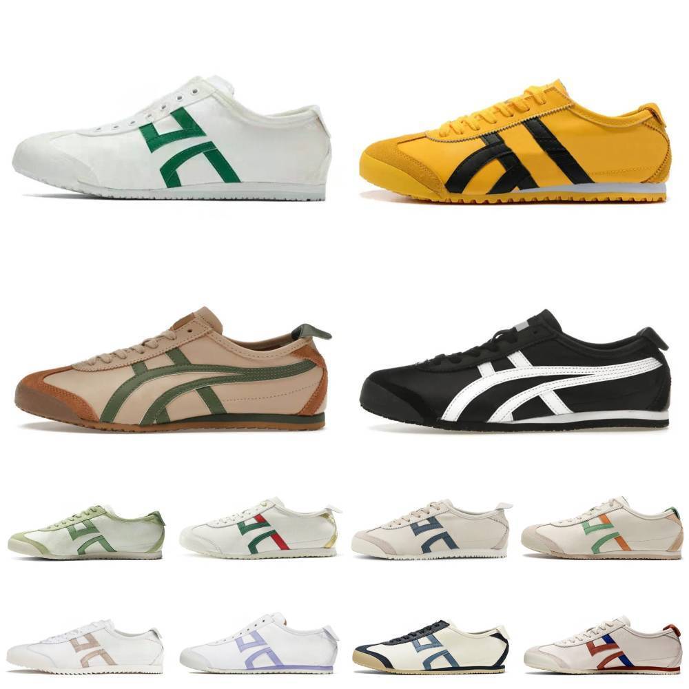 Trainers Mens MeXico 66 Sports Shoes OnitsuKaes TiGers Womens Vintage Black White Blue Grey Yellow Birch Peacoat Casual Shoes Insole Outdoor Designer Sneakers H88