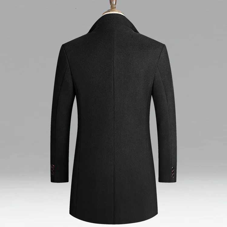 Man Coat Autumn Winter Thicken Warm Long Sleeve Men Outerwear Turn Down Collar Single-breasted Business Casual Male JacketT251125