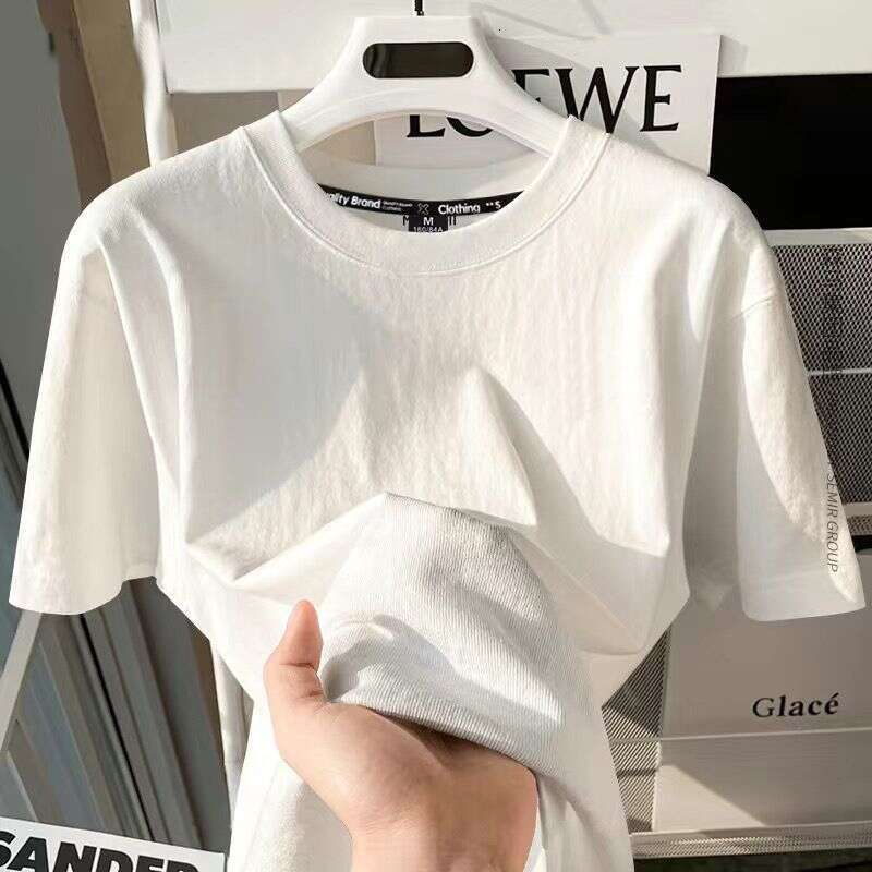 Cotton 100% Pure Cotton New Short Sleeve Trendy Brand Hong Kong Style Summer Loose Ins Versatile T-Shirt Trendy Half Sleeve Top