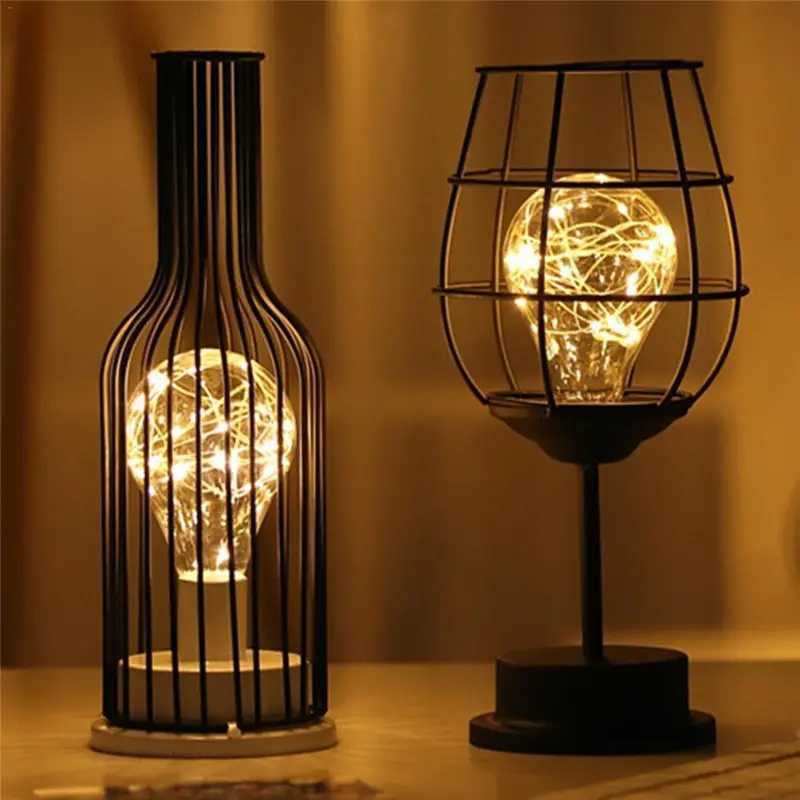 Art LED Table Lamp Reading Lamp Night Light Bedroom Bedside Lamp Desk Lighting Living Room Retro Classic Iron Home DecorationM251125