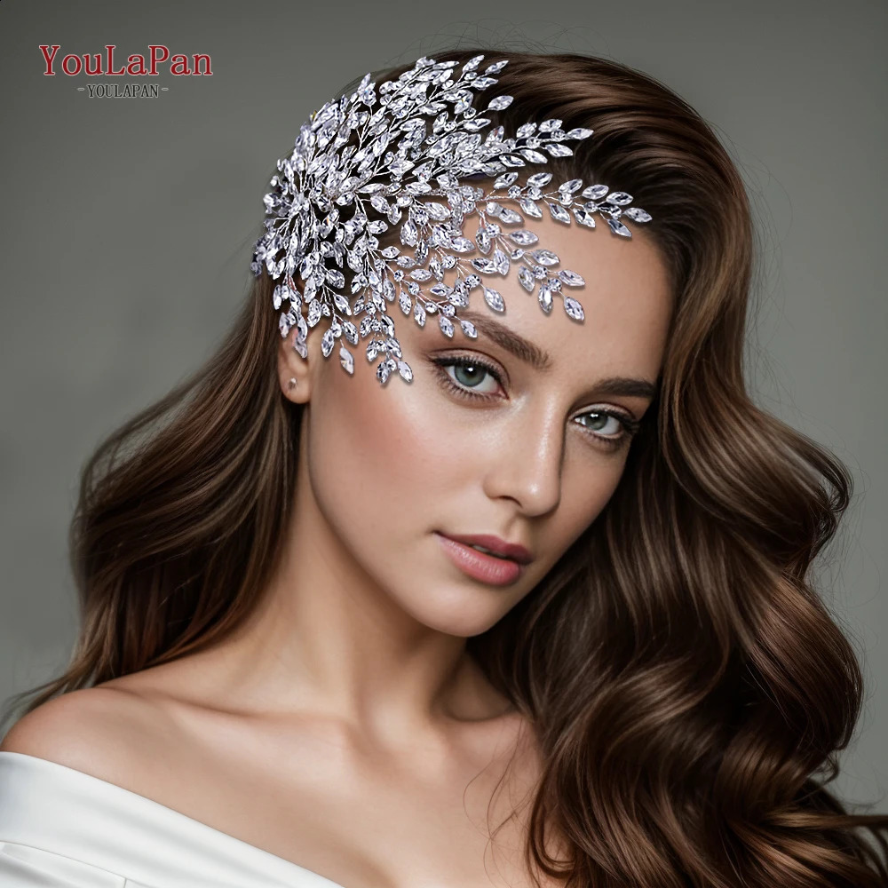 YouLaPan Bling Rhinestone Headband Wedding Headwear Accessories Women Head Jewelry Handmade Bride Banquet Headwear Tiara HP438 250420