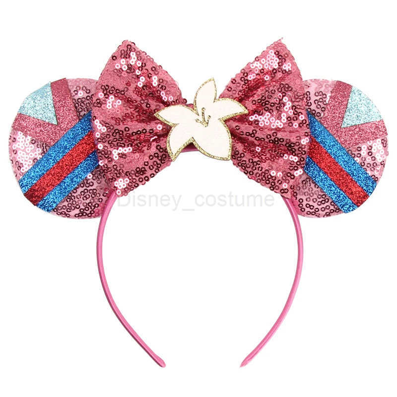 Disney 2024 Latest Mickey Mouse Ear Headbands for Children Adults Festival Parties Glitter Bow Hair for Women Baby Girls Party Hair Accessories Gifts 