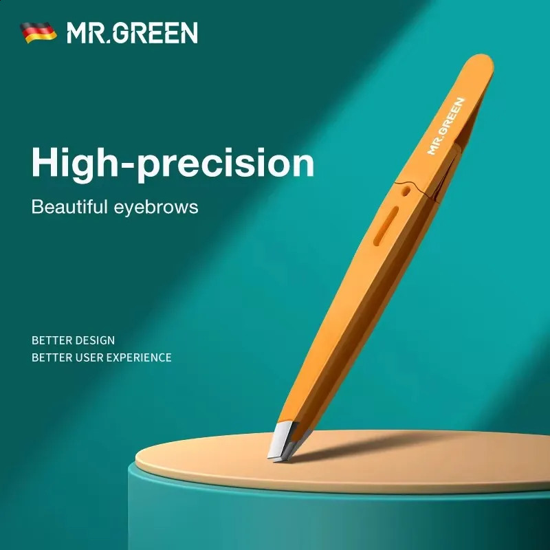 MR.GREEN Eyebrow Tweezer Colorful Hair Beauty Fine Hairs Puller Stainless Steel Slanted Eye Brow Clips Removal Makeup Tools 250422