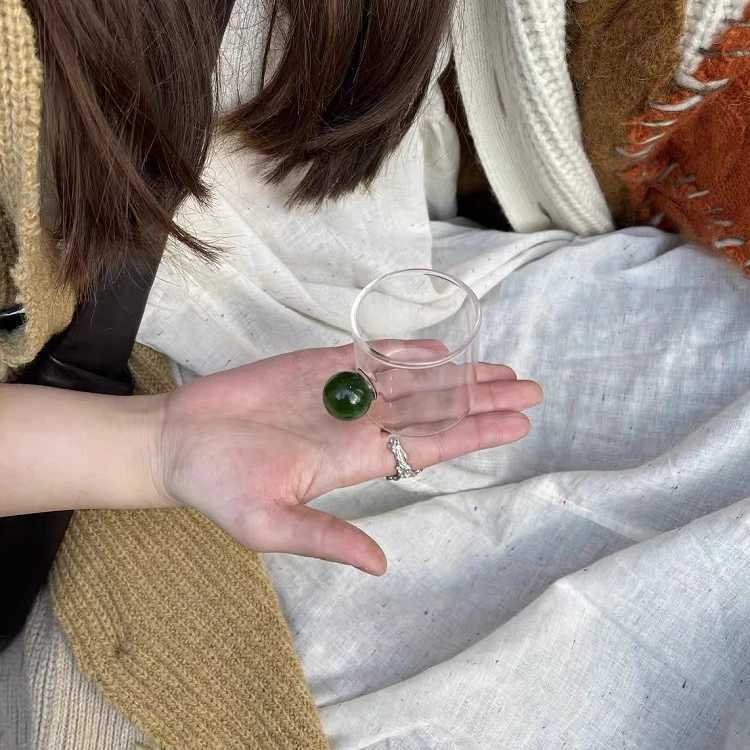 6PC Espresso Cups Small Tea Cup Set Heat Resistant Glass Teacups Bucket Table Decor 110ml Capacity Y251125