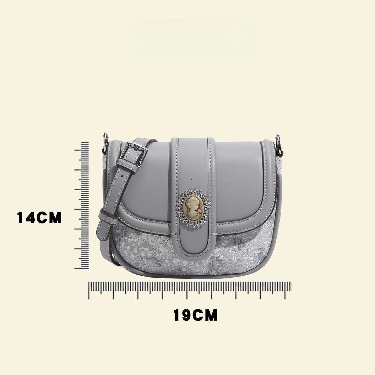 2025 New Saddle Bag Women's Retro Fashion PU Leather Shoulder Bag Designer Bag