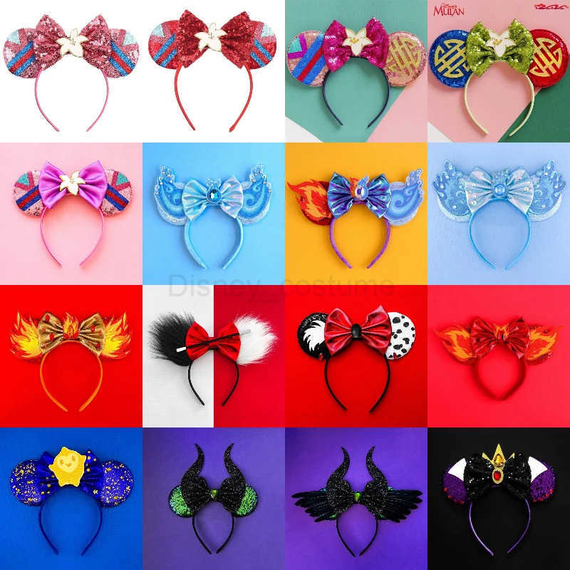 Disney Moana Ears Headbands for Kids Hook Bow Maui Hair Accessories Women Frangipani Flowers Hairband Girl Spiritual Conch Headwear X250425
