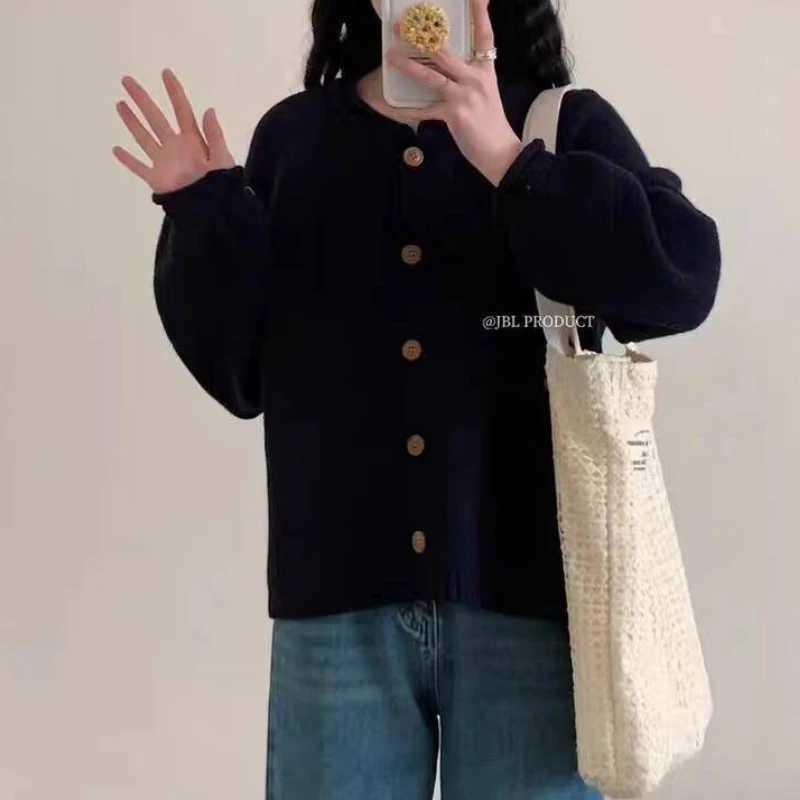 Button Up Cardigan Sweater for Women Cozy Knitted Long Sleeve Single Breasted Sweater Jacket Autumn Winter Casual Chic OutfitT251125