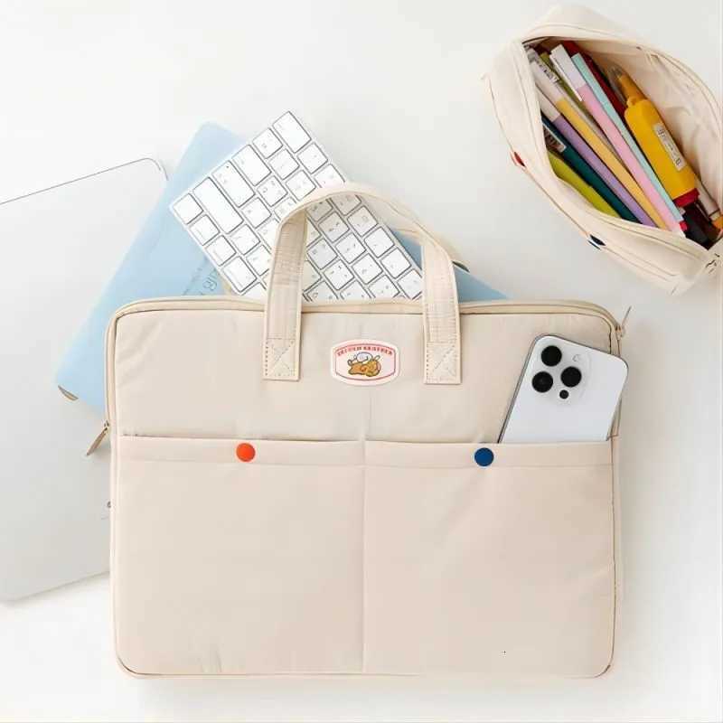 Ins Korean Cute Puppy Laptop Bag Portable MacBook Air Pro 13 133 14 156 Inch Case Shockproof Lightweight Student Notebook BagsT251125