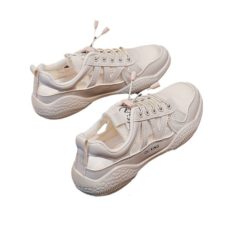 White Women S Spring And Summer New Korean Version Versatile Casual Flat Ins Sports Breathable Hollow Shoes HY Ddmysaturn
