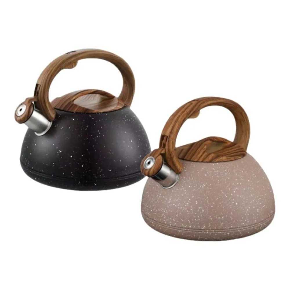 Stainless Steel Whistling Kettle Wooden Handle Portable Gas Induction Cooker Kettle 3L Kitchenware Teapot Water Kettle Kitchen C251125