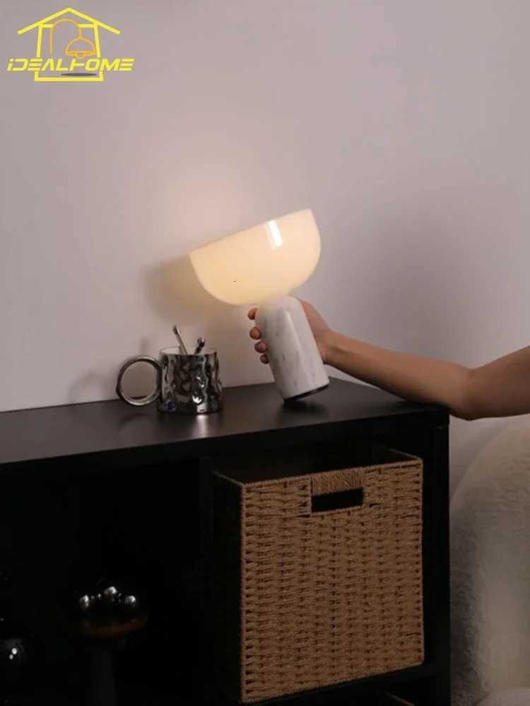 Danish Design Marble Table Lamp with USB Charging Touch Switch Atmosphere Desk Lights Living Room Bedroom Bedside Study KitchenM251125