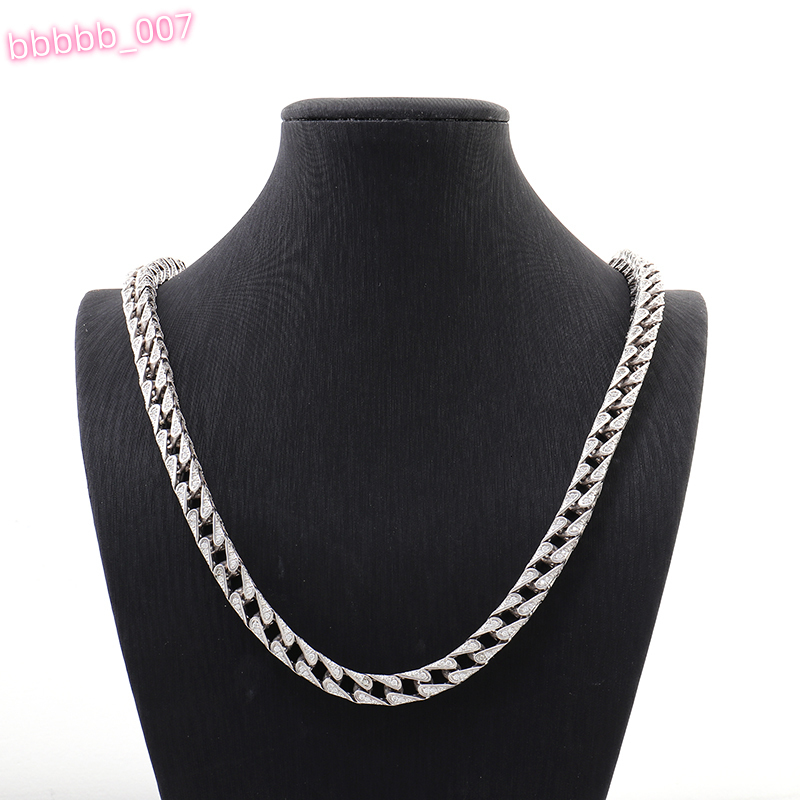 Provence Hip Hop Bling Rapper Jewelry VVS Moissanite Necklace Iced Out Gold Cuban Link Chain