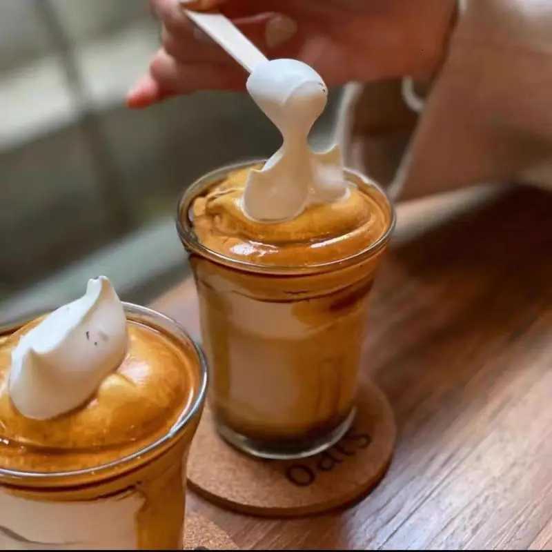 Internet Celebrity Instagram Style Austran White Coffee Cup Itan Latte Cup Simple Retro Dirty Ice American Glass Cup Y251125