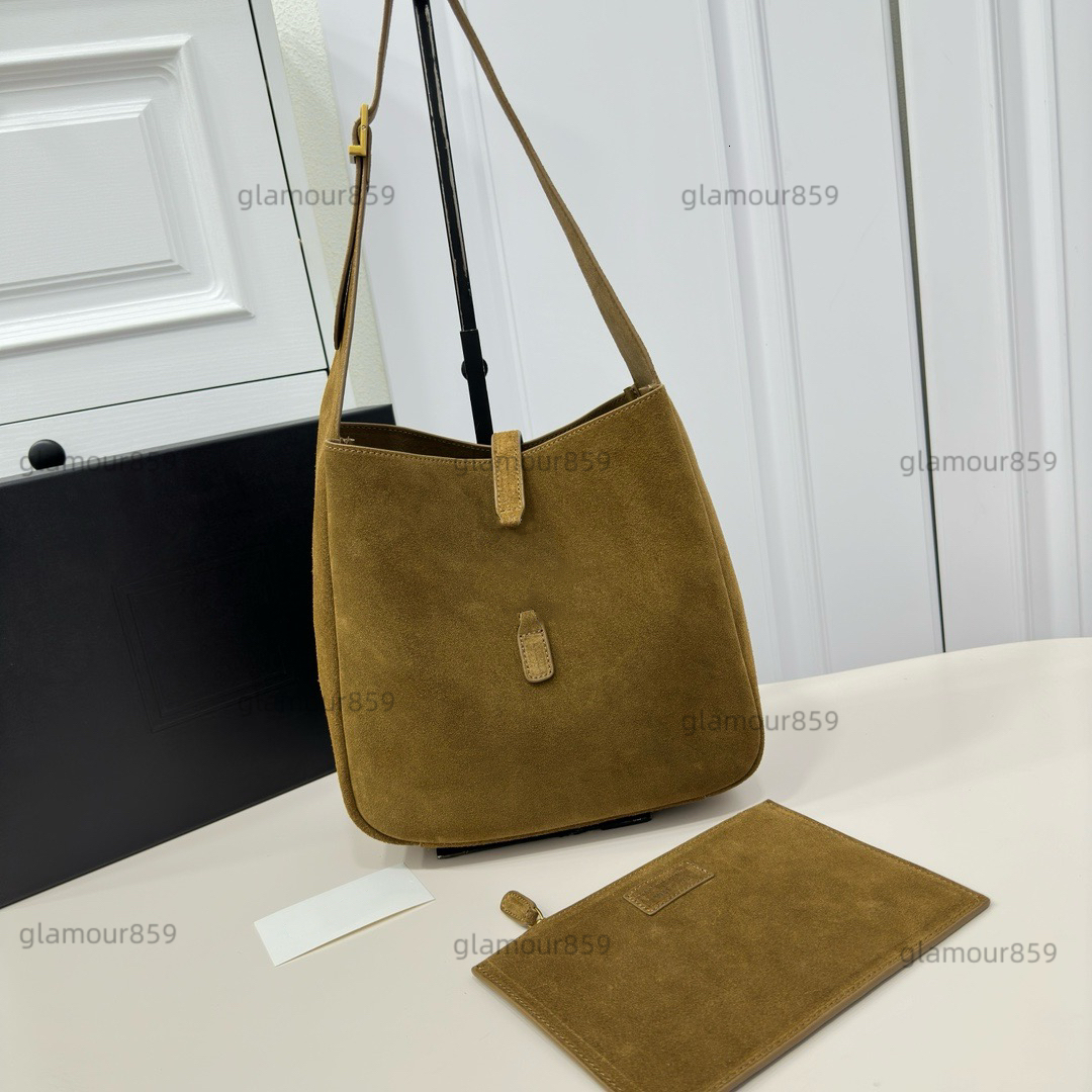 Shoulder Bags Designer Drawstring Totes Underarm Hobo Handbag for woman Fashion classic Suede leather shopping bag womens purse LE5A7 messenger Bag PR