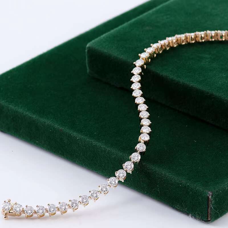 14k White Gold Lab Grown Diamond Tennis Bracelet Everyday Wear Anniversary Gift Fine Jewellery Customised Hip Hop Fashion Style