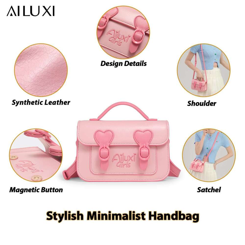Designer Bag AILUXI Women Handbag For Cosmetic Storage New Original Designer Cambridge Crossbody Small Niche Design Pink Mailman Bag